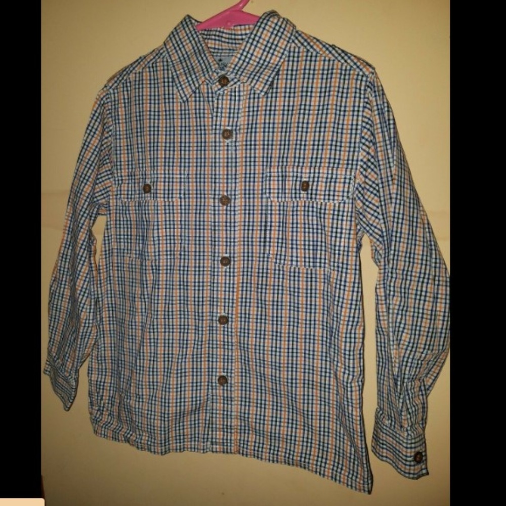 Busy Bees Boy's 7 Checkered Dress Shirt